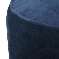 Hera Cylinder Pouf, Cobalt Blue