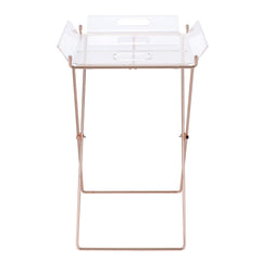 Hermes and Copper Tray Table with Removable Tray