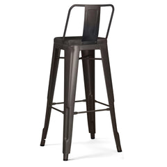 Armageddon - 30" Metal Bar Stool (Set of 2) - Gun Metal Grey