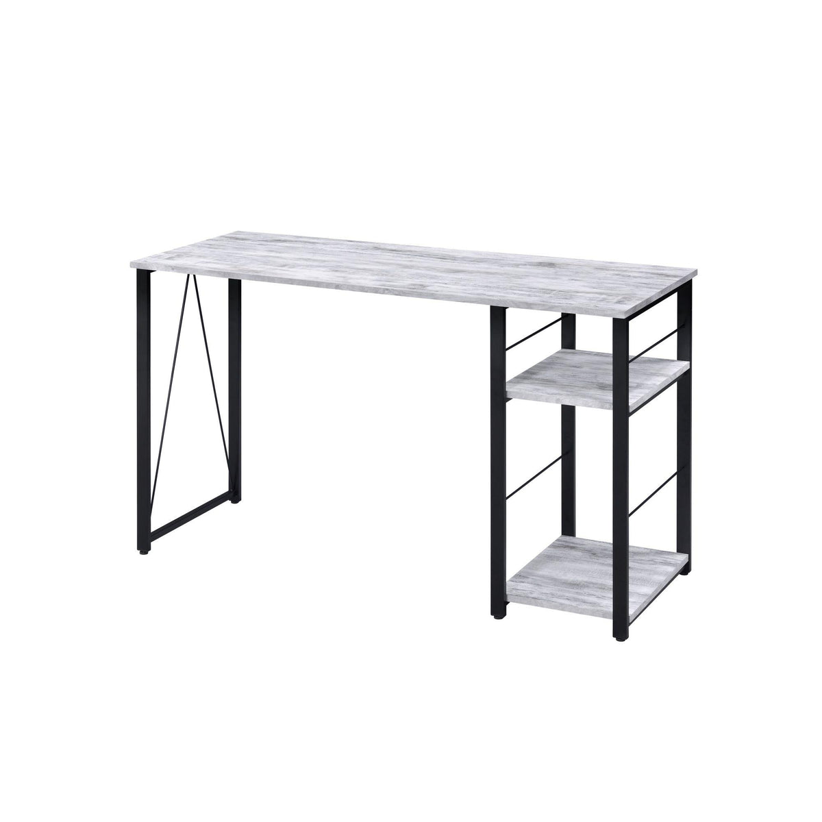 Hecuba Antique White & Black Finish Writing Desk