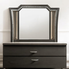 Ares Metallic Gray Finish Mirror W/Led