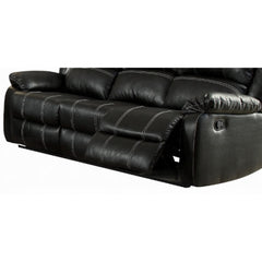 Cassandra Black Synthetic Leather Recliner Sofa