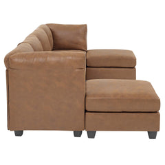 Faux Leather Modular Sectional