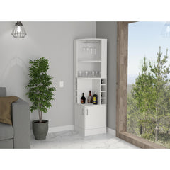 Story Corner Bar Cabinet - White
