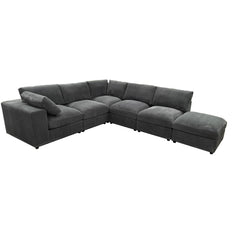 Corduroy Reversible Modular Sectional