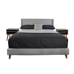King Upholstered Bed With 2 Nightstands