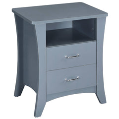 Iphigenia Nightstand with 2 Drawers and Open Shelving