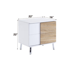 Eden White High Gloss Finish End Table