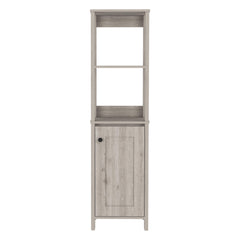 Vista 4-Shelf Linen Cabinet Light Grey