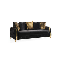 Waltz Modern Style sleeper Sofa made with wood in Black