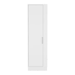 Storage Cabinet Manika, One Door and Shelves, White Finish