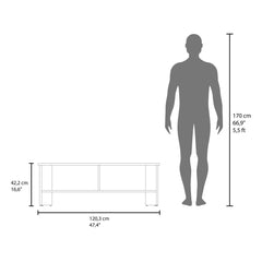 Garden 19,7" High Side Table , End Table, Sofa Table with Two Shelves White