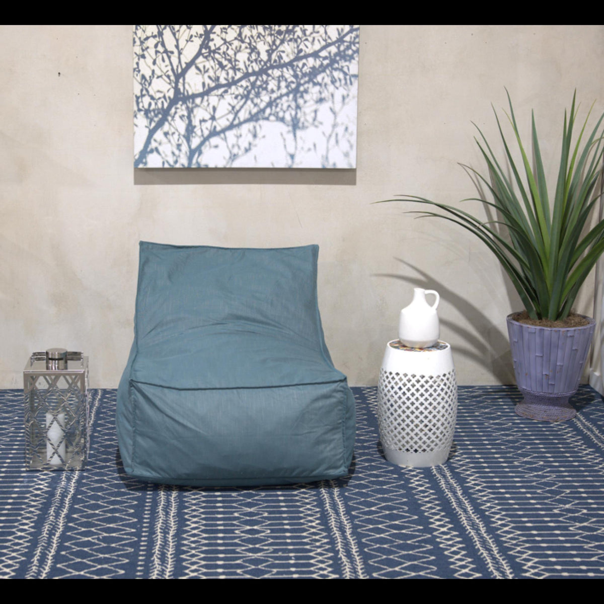 Athena 3 Ft. Water Resistant Fabric Bean Bag Chair, Teal