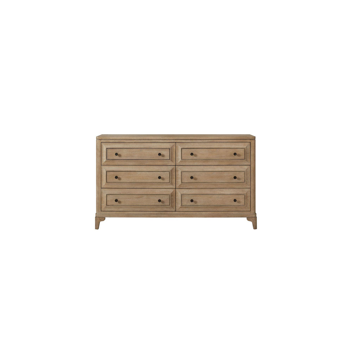 Modern 6 Drawer Dresser Sand Finish