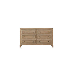 Modern 6 Drawer Dresser Sand Finish