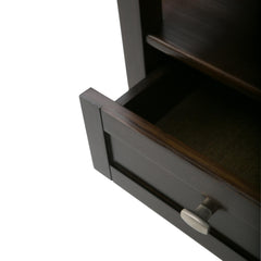 Warm Shaker Solid Wood 20 inch Wide Transitional End Table in Tobacco Brown