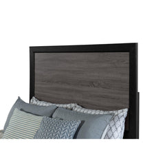 OLYMPUS GREY AND BLACK QUEEN BED