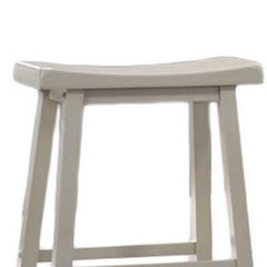 24 Inch Ergonomic Counter Height Stool, Set of 2, Curved Saddle Seat, Gray