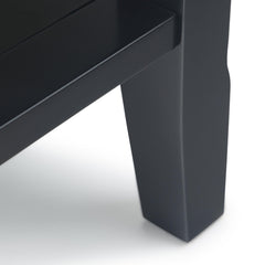 Eternity Solid Wood Narrow Side Table in Black
