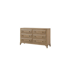 Modern 6 Drawer Dresser Sand Finish