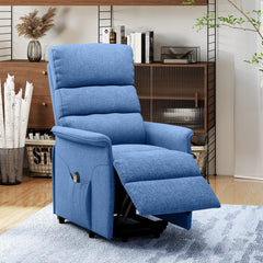 Power Lift Chair for Seniors, Electric Lift Recliner Chair with Remote Control, Side Pockets for Living Room, Blue