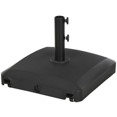 Patio Umbrella Base with Wheels, 53lbs Water or 66lbs Sand Filled, Heavy Duty Outdoor Umbrella Stand Holder, Black