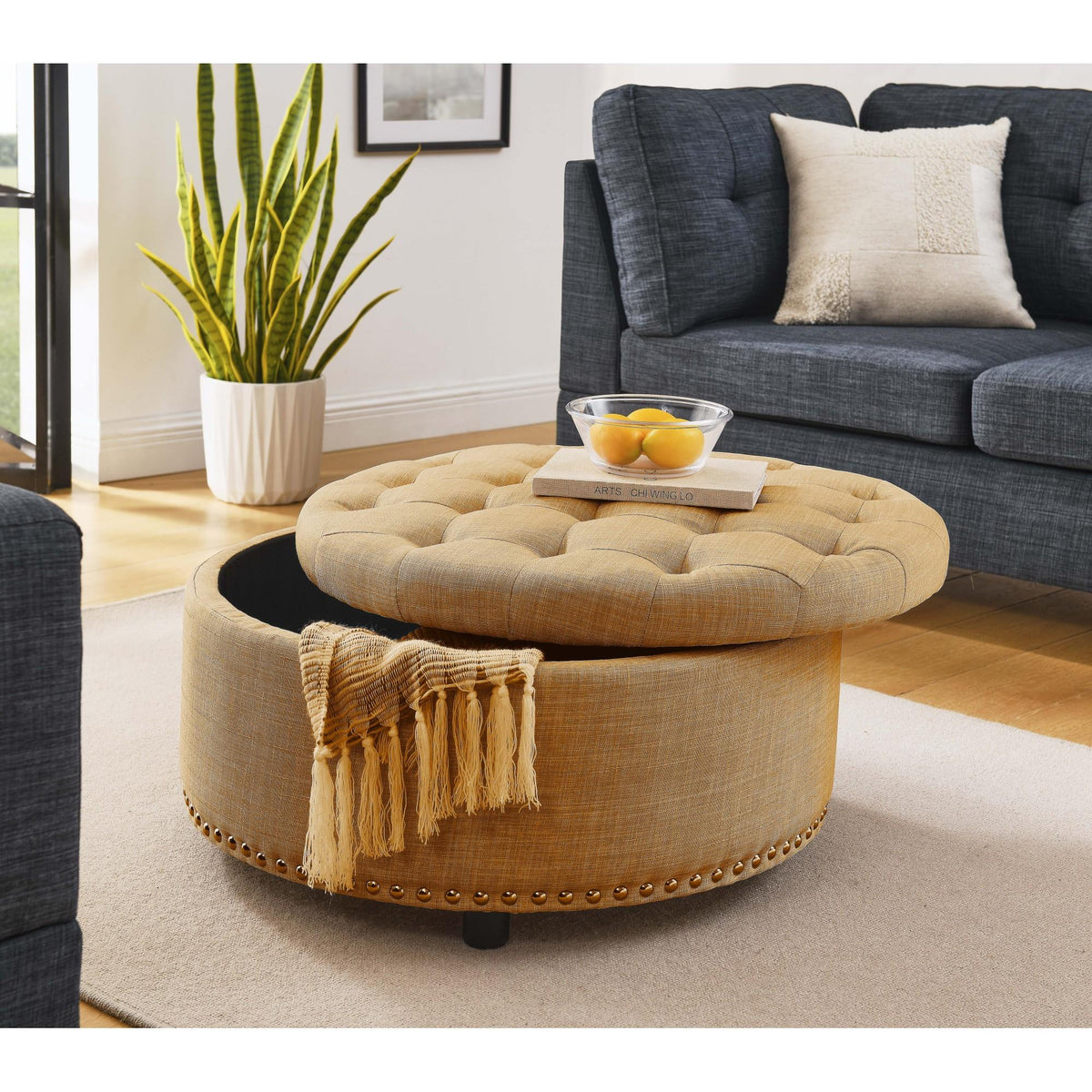 Tufted Storage Ottoman