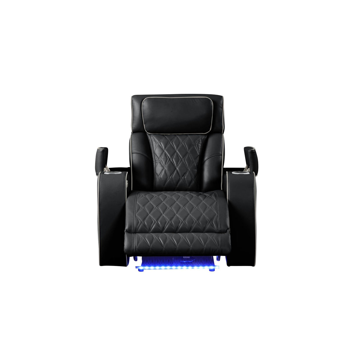 Hephaestus Modern Style Upholstery Recliner Chair Made with Wood & Massage Function Included-Black