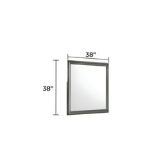 Iphigenia Modern Style Mirror Made with Wood in Metallic Gray(Only Mirror)