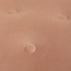 Planet 24" Round Upholstered Accent Ottoman, Peach Orange Velvet with Gold Trim