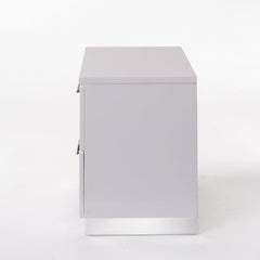 Theseus White & Chrome Leg Finish Nightstand