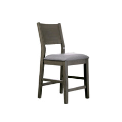 Contemporary Gray Set of 2pc High Chairs Padded Fabric Cushions Counter Height Chairs Dining Room Furniture