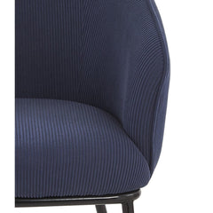 Modern Corduroy Accent Chair, Upholstered Armchair with Metal Legs, Mid-Century Barrel Chair for Living Room Bedroom, Easy Assembly