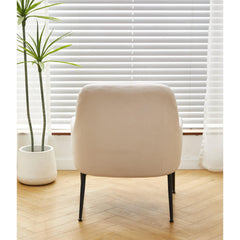 Quasar Velvet Accent Chair, Modern Upholstered Armchair with Metal Legs, Comfy Side Chair for Living Room Bedroom