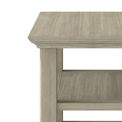 Eternity Solid Wood Narrow Side Table in Distressed Grey