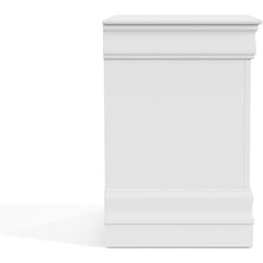 White Finish Nightstand 1pc Bracket Legs Dovetail Drawers Hanging Handles Transitional White Finish Bedroom Furniture