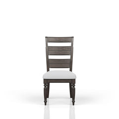 Upholstered Seat Ladderback Side Chair  Set of 2
