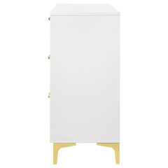 Nova White Rectangular 6-drawer Dresser