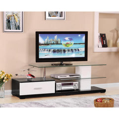 Star White & Black Finish TV Stand