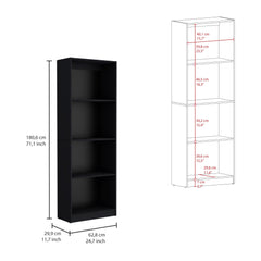 Camelot 3 Piece Home Bookcase set, 74" Wide with 13 Shelves , Living Room Set Set Black