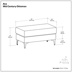 Treasury Mid Century Ottoman