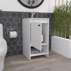 Genesis 1-Shelf Freestanding Vanity Cabinet White