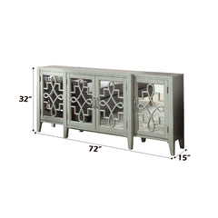 Saturn Antique Gray Finish Console Cabinet