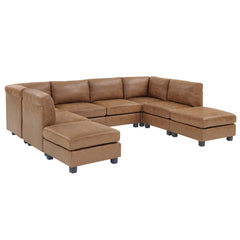 Faux Leather Modular Sectional