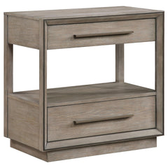 Jupiter Taupe Oak 2-drawers Nightstand