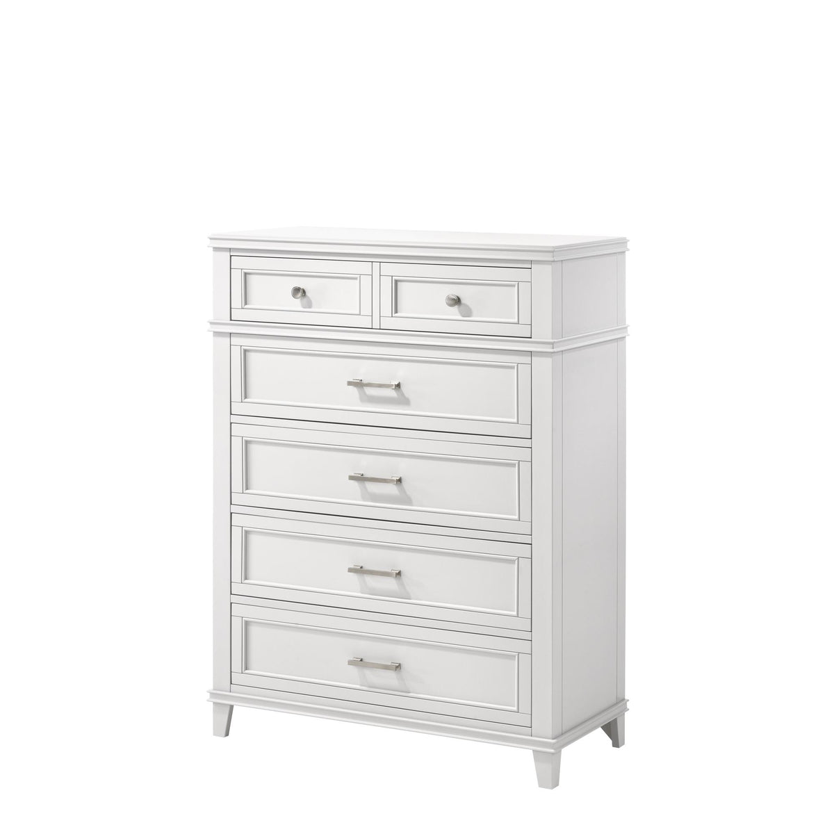 White 5 Drawer Chest