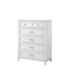White 5 Drawer Chest
