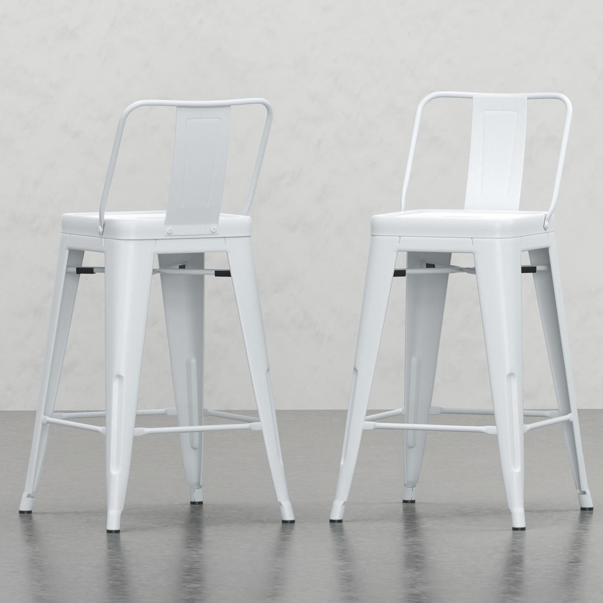 Vertex 24 inch Metal Counter Height Stool (Set of 2)