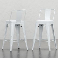 Vertex 24 inch Metal Counter Height Stool (Set of 2)