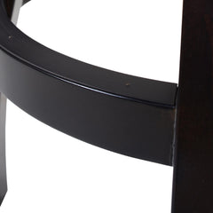 Apollo 27in Swivel Counter Height Bar Stool, Vintage Black Brown Faux Leather